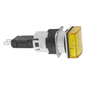 Signaallamp Vierkant IP65 LED 24V Connector Geel