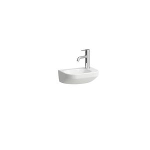 Fontein LUA 36x25cm +kraangat rechts - overloop Lcc wit