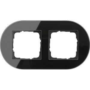 Afdekraam 2-v Gira Studio gl.zwart