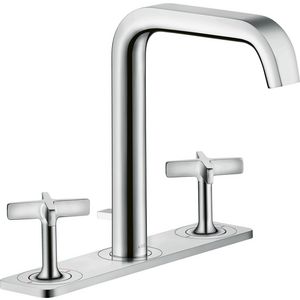 AXOR Citterio E 3-gats wastafelkraan met plaat chroom
