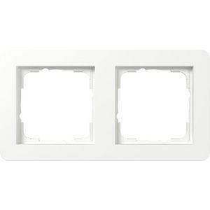 Afdekraam 2-v Gira E1 zuiver wit m