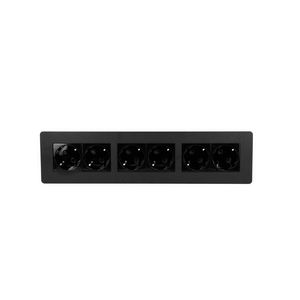 EVIA 6x 230V RA 1m GST o.g. zwart RAL9017