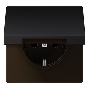 Wandcontactdoos Dark met R/A & klapd. LS