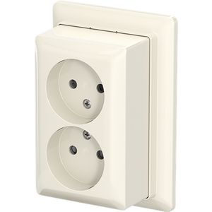 Wcd kv dubbel+plaat opb b-AP+ wit