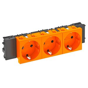 Contactdoos 3-vdg 0gr moduul-45 zijaans. 250V 10/16A 6120384