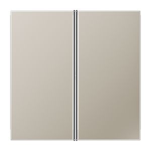 Tastafdekking edelstaal 2-voudig compleet KNX
