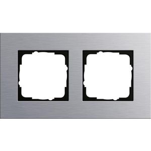Afdekraam 2-v Gira Esprit aluminium