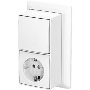 Combinatie ra kv wis+plaat opb b-AP+ alpine wit