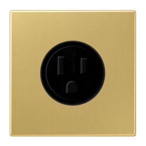 Wandcontactdoos LS messing klassiek Us-Nema 15 A