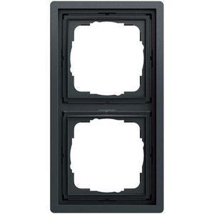 Afdekraam 2-v Gira F100 antracit(gel.)