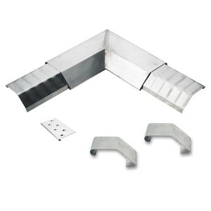 Zinken buitenhoekstuk v. KliQ deklijst 65/50mm compl.
