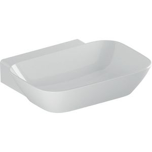 Opzetwastafel afgerond 50x40cm zonder kraangat wit Keratect ONE