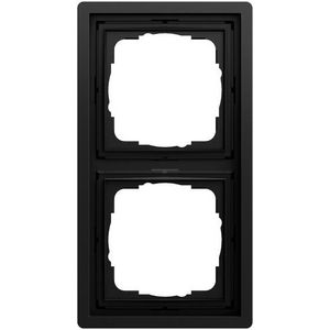 Afdekraam 2-v Gira F100 zwart m(gel.)
