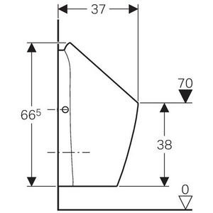Preda urinoir v.inbouw urinoirstuursysteem wit