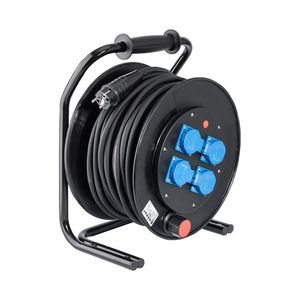 Kabelhaspel 40mtr. neopreen H07RN-F 3G2,5 4x randaarde thermische beveiliging