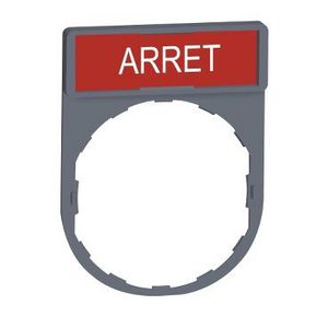 legend holder with arret marking color plated grey VVE=10