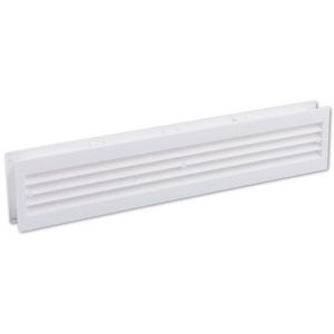 Kunststof deurventilatierooster 455x90mm wit