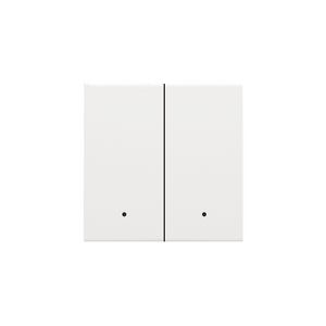 Afwerkingsset lens dubbele elektr. schakelaar/knop white c.