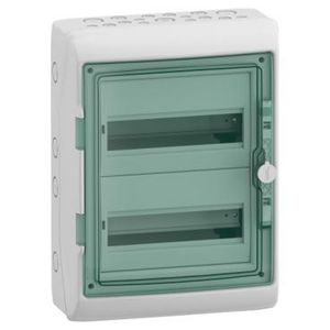 Verdeler DINrail componenten 2x12 modulen aarde verdeel