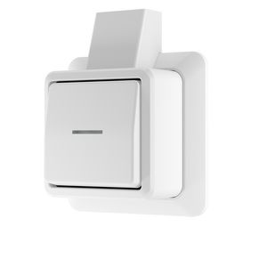 AP600 wipcontroleschakelaar 1p/wissel + montageplaat alpine wit VVE=10