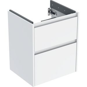 Renova Plan wastafel onderkast+2 laden 55cm wit hoogglans Geberit