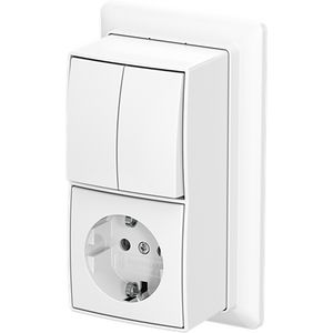 Combinatie ra kv serie+plaat opb b-AP+ alpine wit
