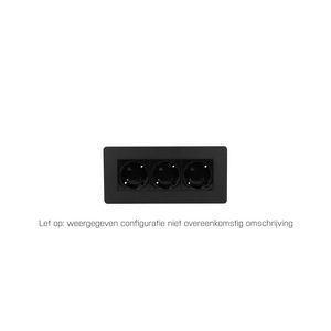 EVIA 2x 230V RA 1m GST o.g. zwart RAL9017