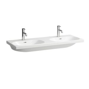 Dubbele wastafel + kraangat + overloop LUA H8140810001041
