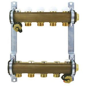 Vloerverwarming verdeelset 4-groeps inst. 1" bi aansl. G3/4"