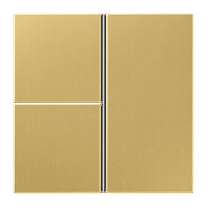 Tastafdekking compleet 3voudig LS messing klass KNX