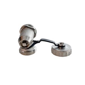 Vul- aftapkraan 1/2" vernikkeld (schuin)