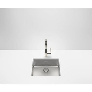 Enkele spoelbak-RVS gebor