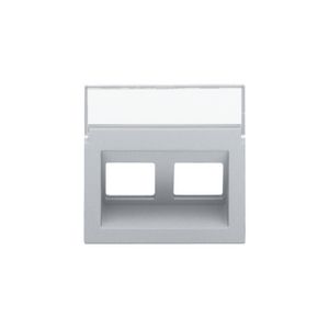 Centraalplaat data 2x RJ schuine uitgang sterling