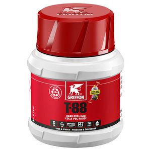 Hard PVC-lijm T-88 (druk-/afvoer) KOMO/KIWA pot a 100ml.