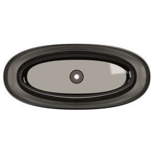 OVAL 160x72 frosted smoke