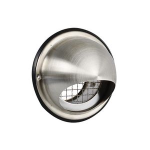 RVS buitenrooster bol model grofmazig gaas Ø100mm