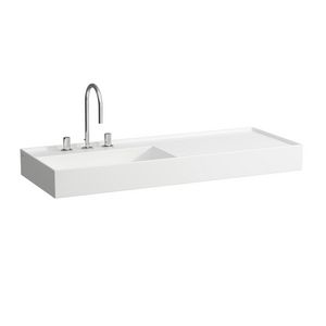 Wastafel afleg rechts 1200x460mm met kr.gat z. overl. wit