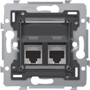 Mechanisme 2 RJ45-aansl.en STP Cat. 6 PoE++ schuine uitv