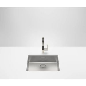 Enkele spoelbak-RVS gebor