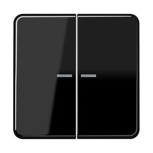 Wip zwart m.lens v.KNX F10 tast 2voudig CD500