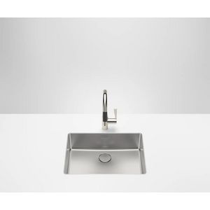 Enkele spoelbak-RVS gebor