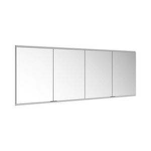 Spiegelkast/onverl. wandinb/2wcd/2usb/2100x700x120mm zilv