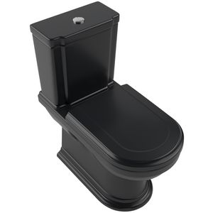 Diepspoelcloset comb. Hommage 370x725mm Pure Black CeramicPlus