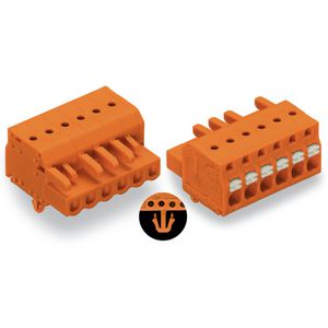 1-draads FE steker Druk oranje 2231-307/008-000 VVE=50