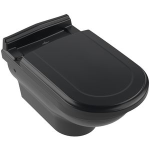 Wandcloset diepspoel Hommage 370x600mm Pure Black CeramicPlus (excl. zitting)