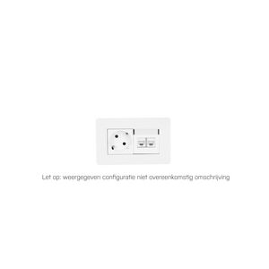 EVIA 1x 230V RA 2x USB C chrgr 1m GST o.g. wit RAL9016