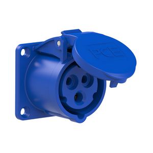 Wandcontactdoos CEE 16A 3p 230V 6h blauw IP54 60x60mm