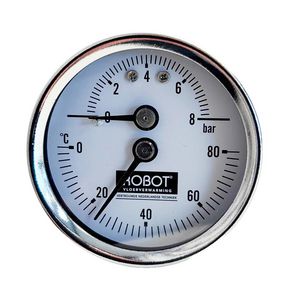 Mano/thermometer 50mm 0-6 bar/0-120°C