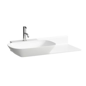 Meubelwastafel Asymmetrische Rechts Ino 90X45 wit H8133020001111