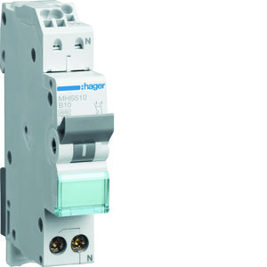 Installatieautomaat 1-polig + Nul 10A B-karakteristiek 4,5kA quickconnect